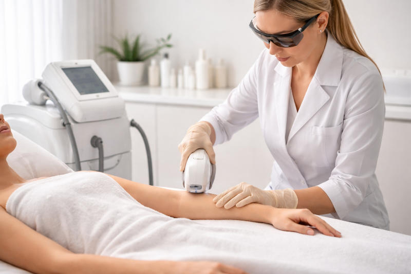 Kollara lazer epilasyon uygulaması